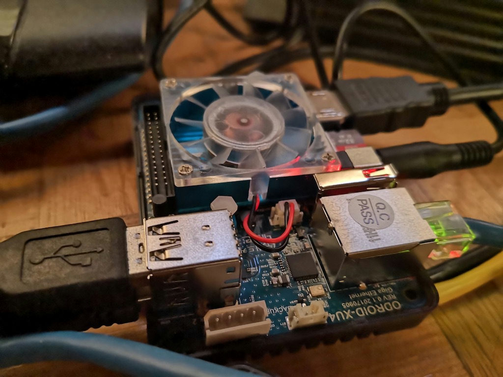 The ODROID, already connected