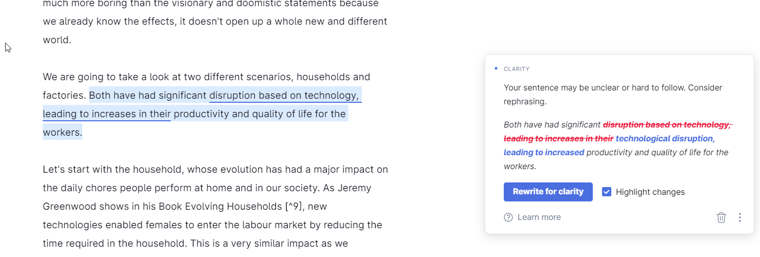 Proofreading this Article with yet another AI, Grammarly